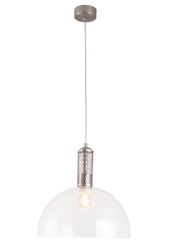 Светильник подвесной ANGELINA SP1 NICKEL Crystal Lux прозрачный 1 лампа, основание никель в стиле лофт  фото 2