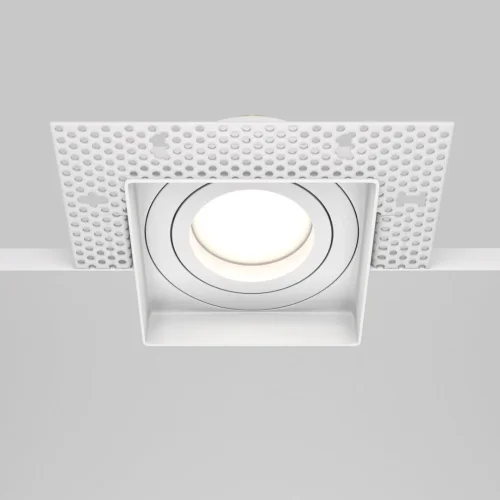 Светильник точечный Atom DL003-01-W Maytoni белый 1 лампа, основание белое в стиле современный хай-тек для затирки фото 6