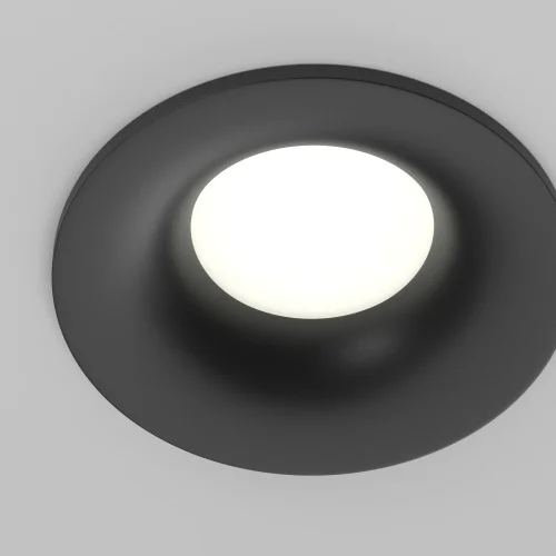 Светильник точечный Slim DL027-GU10-B Maytoni чёрный на 1 лампу, основание чёрное в стиле современный круглый фото 3
