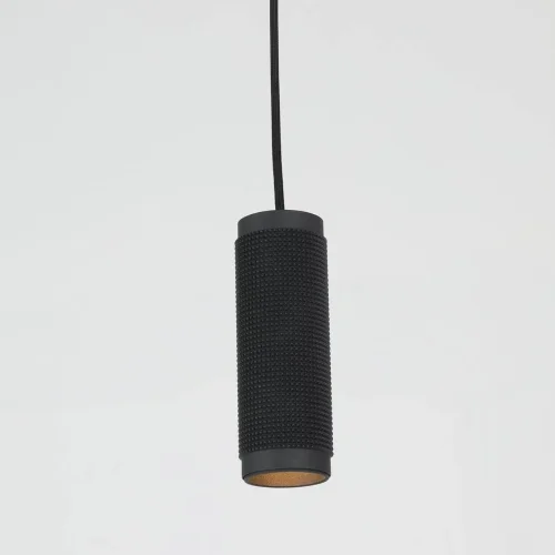 Светильник подвесной Kinescope 2452-1P Favourite чёрный 1 лампа, основание чёрное в стиле современный трубочки фото 2