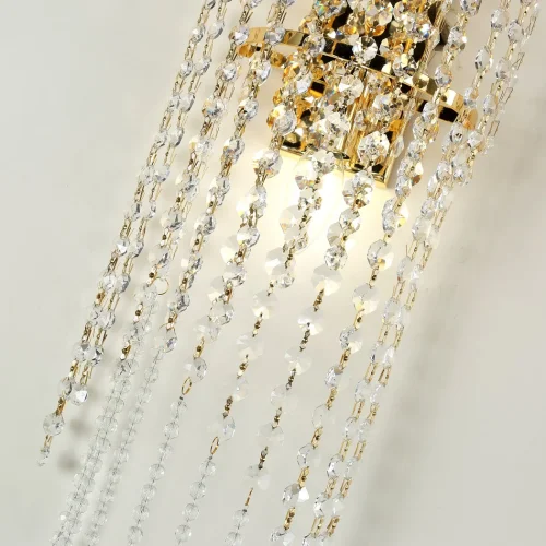 Бра Monilibus 4015-3W Favourite прозрачный на 3 лампы, основание золотое в стиле классический  фото 5