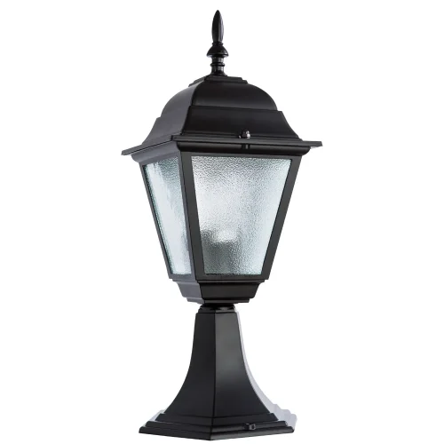 Парковый светильник BREMEN A1014FN-1BK Arte Lamp уличный IP44 чёрный 1 лампа, плафон белый в стиле классический E27