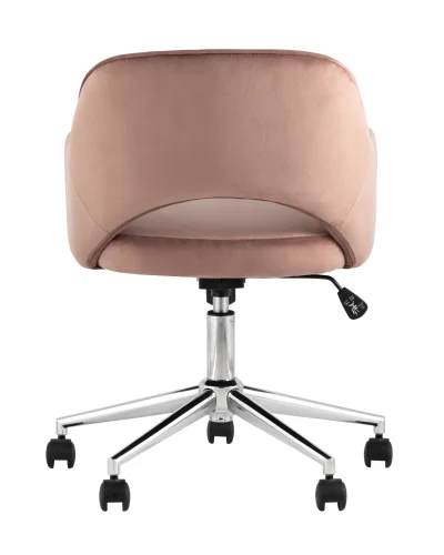 Кресло офисное Кларк, велюр, розовый УТ000025779 Stool Group, розовый/велюр, ножки/металл/хром, размеры - ****540*590 фото 5