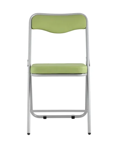 Складной стул Джонни экокожа салатовый каркас металлик УТ000035367 Stool Group, зелёный/экокожа, ножки/металл/серый, размеры - ****450*495 фото 3