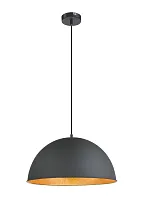 Светильник подвесной LENN 58305H Globo чёрный золотой 1 лампа, основание чёрное в стиле современный 