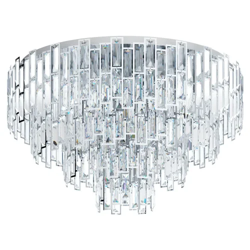 Люстра потолочная Calmeilles 1 39625 Eglo прозрачная на 10 ламп, основание хром в стиле классический 