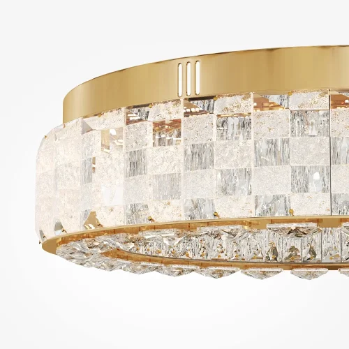 Люстра потолочная LED Castello MOD336CL-L100G3K Maytoni прозрачная на 1 лампа, основание золотое в стиле современный  фото 3