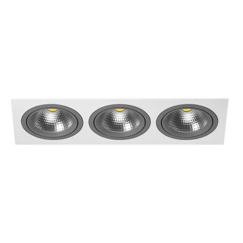Светильник точечный Intero 111 i836090909 Lightstar серый белый 3 лампы, основание серое белое в стиле хай-тек 