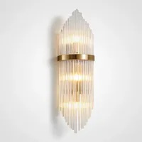 Настенный светильник CONCERT 133212-22 ImperiumLoft прозрачный 3 лампы, основание бронзовое в стиле современный 