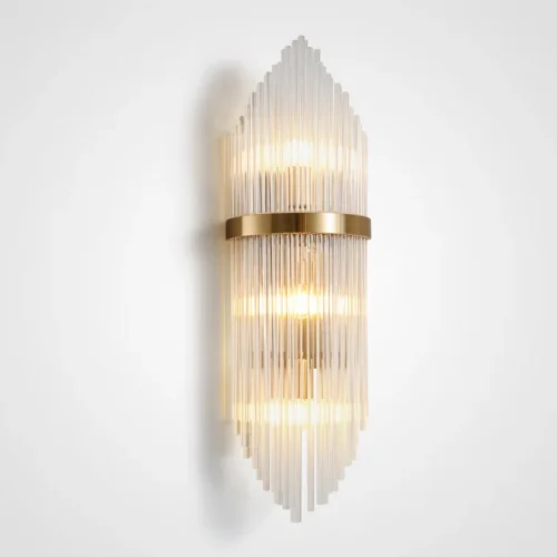 Настенный светильник CONCERT 133212-22 ImperiumLoft прозрачный на 3 лампы, основание бронзовое в стиле современный 