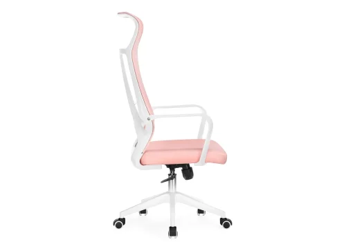 Компьютерное кресло Tilda pink / white 15629 Woodville, розовый/сетка, ножки/пластик/белый, размеры - *1250***650*600 фото 4