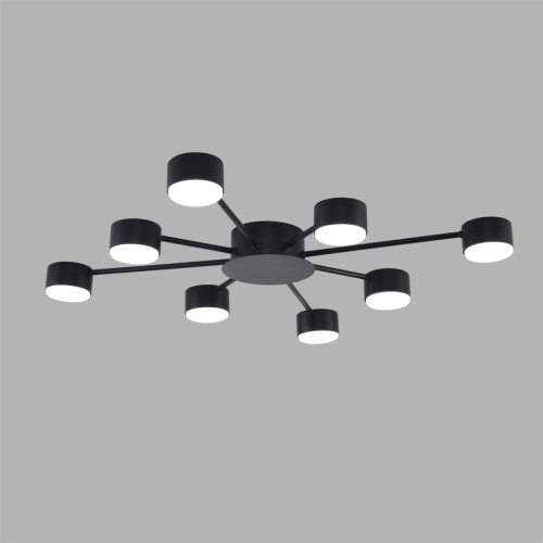 Светильник потолочный Torina 8344/8C Lumion чёрный на 8 ламп, основание чёрное в стиле минимализм фото 4