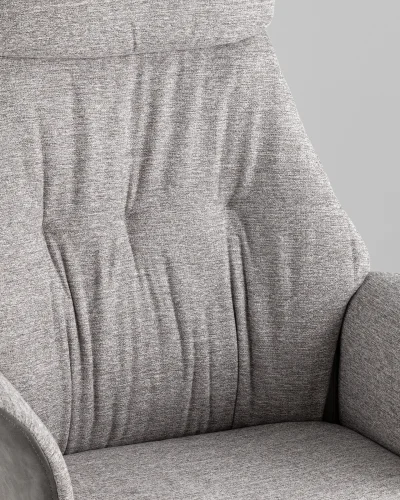 Кресло офисное TopChairs Neoma, светло-серый, экокожа, ткань УТ000041772 Stool Group, /, ножки//, размеры - ***** фото 3