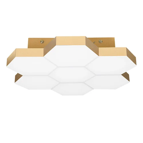 Люстра потолочная LED Favo 750071 Lightstar матовая золото белая на 1 лампа, основание матовое золото в стиле хай-тек 