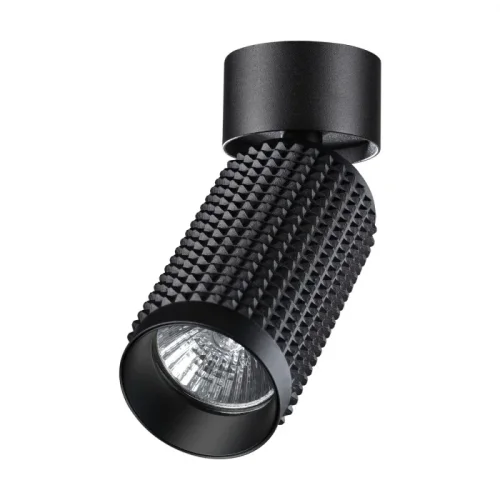Светильник накладной Mais 370751 Novotech чёрный 1 лампа, основание чёрное в стиле современный хай-тек круглый