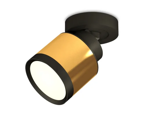 Светильник накладной XM8121001 Ambrella light золотой 1 лампа, основание чёрное в стиле хай-тек круглый