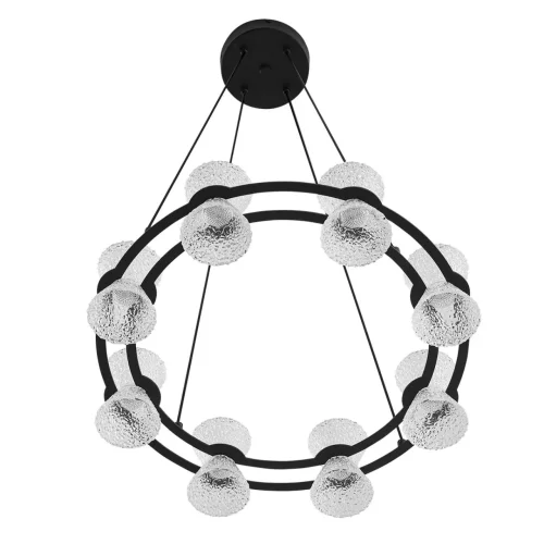 Светильник подвесной LED Vinora 8341/28L Lumion прозрачный на 1 лампу, основание чёрное в стиле современный хай-тек минимализм кольца фото 3 Светильник подвесной LED Vinora 8341/28L Lumion прозрачный на 1 лампу, основание чёрное в стиле современный хай-тек минимализм кольца фото 3