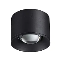 Светильник накладной LED Patera 358652 Novotech чёрный 1 лампа, основание чёрное в стиле хай-тек круглый