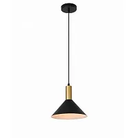 Светильник подвесной 1108/1S Black Escada чёрный на 1 лампу, основание золотое в стиле лофт 