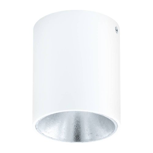 Светильник накладной LED POLASSO 94504 Eglo белый 1 лампа, основание серое белое в стиле минимализм современный круглый