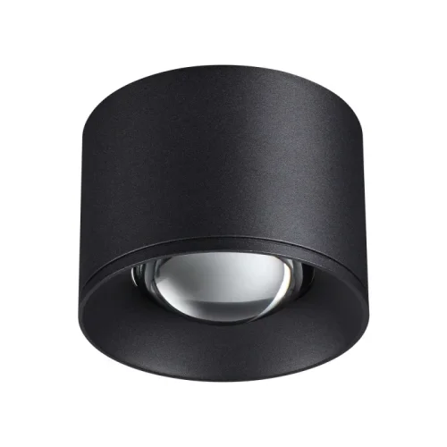 Светильник накладной LED Patera 358652 Novotech чёрный на 1 лампу, основание чёрное в стиле хай-тек круглый