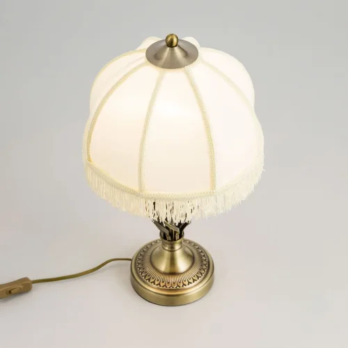 Настольная лампа Базель CL407800 Citilux бежевая 1 лампа, основание бронзовое металл в стиле классический кантри  фото 3