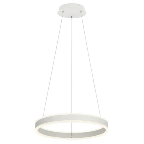 Светильник подвесной LED Дуэт CL719400 Citilux белый 1 лампа, основание белое в стиле хай-тек современный кольца