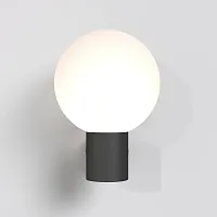 Настенный светильник Bold O598WL-01B Maytoni уличный IP54 чёрный 1 лампа, плафон белый в стиле хай-тек современный E27