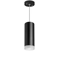 Светильник подвесной Rullo RP48730 Lightstar чёрный 1 лампа, основание чёрное в стиле хай-тек современный трубочки