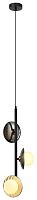 Светильник подвесной 221-026-03 Velante белый 3 лампы, основание чёрное в стиле современный шар