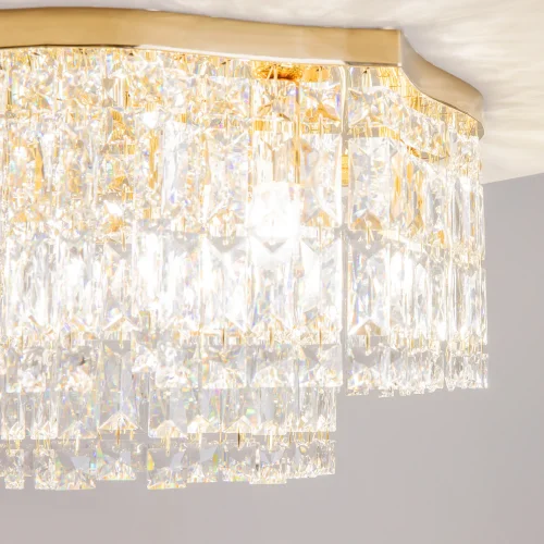 Люстра потолочная Dune DIA005CL-06G Maytoni прозрачная на 6 ламп, основание золотое в стиле современный фото 8