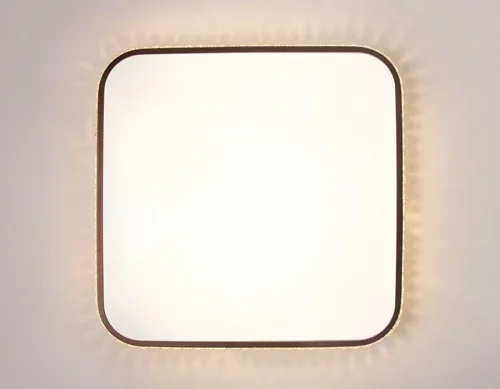 Светильник потолочный LED с пультом Orbital Crystal FF76 Ambrella light белый 1 лампа, основание коричневое в стиле современный хай-тек тарелка с пультом квадраты фото 6