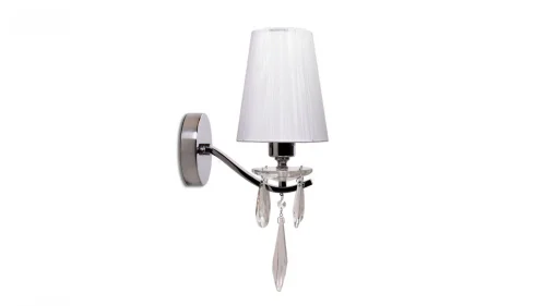 Бра Alessia LDW 1726-1W CHR Lumina Deco белый на 1 лампу, основание хром в стиле классический 