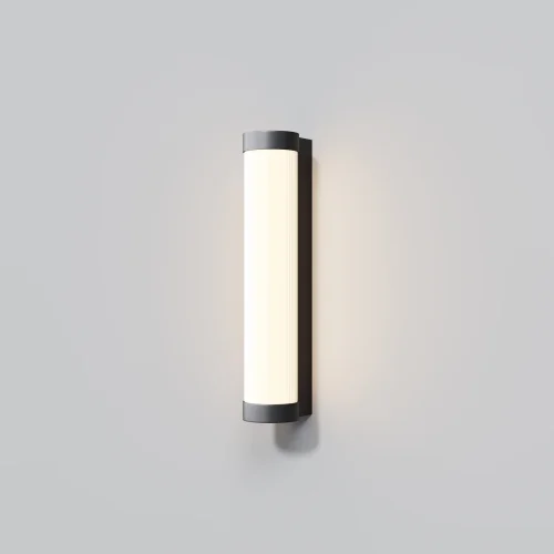 Настенный светильник уличный LED Rounge O482WL-L12B3K Maytoni уличный IP чёрный на 1 лампу, плафон белый в стиле хай-тек современный LED фото 3