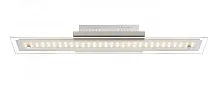 Светильник потолочный LED LIGURIA 67804-12D Globo прозрачный на 1 лампу, основание матовое никель в стиле хай-тек линейный