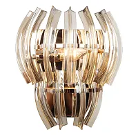 Бра Ella A1054AP-1GO Arte Lamp янтарный 1 лампа, основание золотое в стиле модерн 