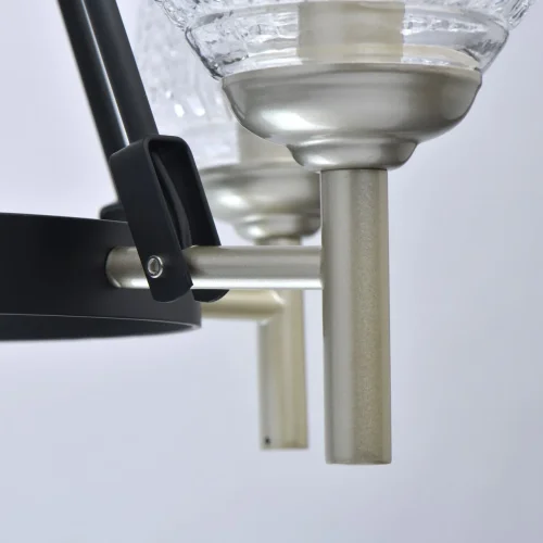 Люстра подвесная Альгеро 285011305 MW-Light прозрачная на 5 ламп, основание серебряное в стиле классический  фото 6