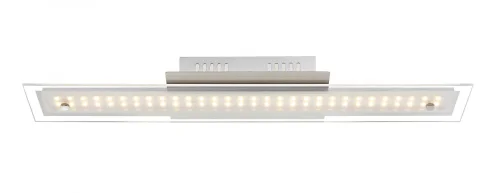 Светильник потолочный LED LIGURIA 67804-12D Globo прозрачный на 1 лампу, основание матовое никель в стиле хай-тек линейный