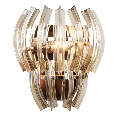 Бра Ella A1054AP-1GO Arte Lamp янтарный на 1 лампа, основание золотое в стиле современный 