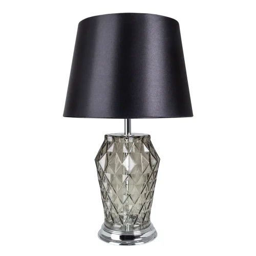 Настольная лампа Murano A4029LT-1CC Arte Lamp чёрная 1 лампа, основание серое хром стекло металл в стиле современный 