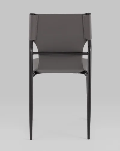 Стул обеденный West серый УТ000038523 Stool Group, серый/экокожа, ножки/металл/чёрный, размеры - ***** фото 4