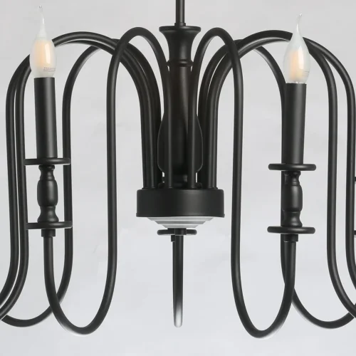 Люстра подвесная Консуэло 614013609 MW-Light без плафона на 9 ламп, основание чёрное в стиле современный  фото 10