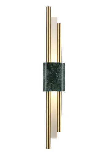 Бра LED CARTA AP6W LED GREEN/BRASS Crystal Lux латунь белый на 1 лампа, основание зелёное латунь в стиле арт-деко современный 