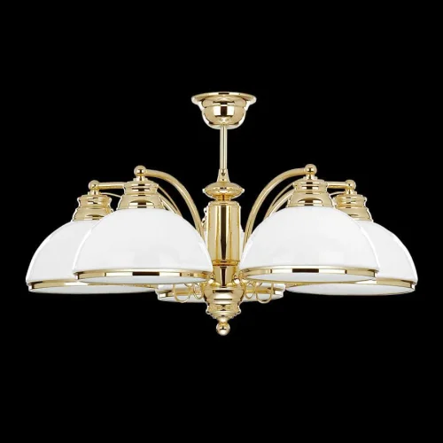 Люстра подвесная OBD OBD-ZW-5(Z) Kutek белая на 5 ламп, основание золотое в стиле классический  фото 2