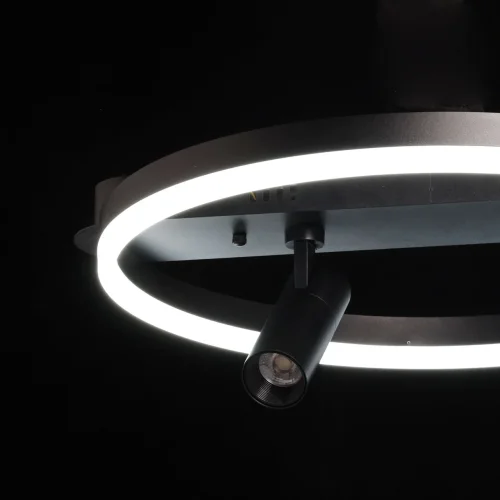 Светильник потолочный LED с пультом Драйв 377013303 DeMarkt чёрный 1 лампа, основание чёрное в стиле хай-тек с пультом фото 6