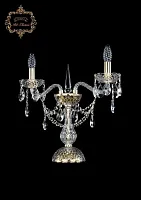 Настольная лампа 12.25.2.141-37.Gd.Sp Bohemia Art Classic прозрачная 2 лампы, основание золотое металл в стиле классика 