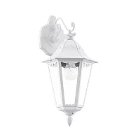 Настенный светильник Navedo 93445 Eglo уличный IP44 белый 1 лампа, плафон прозрачный в стиле кантри классический E27