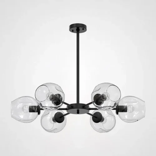 Люстра на штанге MARINE B 6 Black/Transparent 140860-26 ImperiumLoft прозрачная на 6 ламп, основание чёрное в стиле скандинавский Люстра на штанге MARINE B 6 Black/Transparent 140860-26 ImperiumLoft прозрачная на 6 ламп, основание чёрное в стиле скандинавский