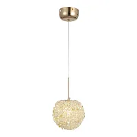 Светильник подвесной Appling LSP-8737 Lussole прозрачный 1 лампа, основание золотое в стиле современный 