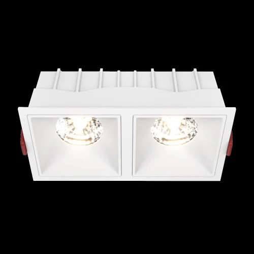 Светильник точечный Alfa LED DL043-02-15W3K-D-SQ-W Maytoni белый на 2 лампы, основание белое в стиле современный фото 13